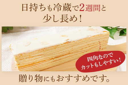 バウムクーヘン ホワイトチョコ 1本20cm バームクーヘン チョコ チョコレート 四角 スイーツ おやつ お菓子 焼き菓子 デザート コーティング 手土産 贈り物 冷蔵