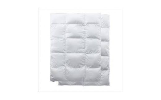 フランスベッド社 ポーランド産グース90% 2枚掛け羽毛布団 シングルサイズ「CS-02」【1609843】