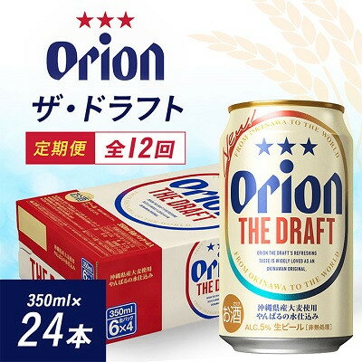 【ふるさと納税】【毎月定期便】毎月届く楽しみ!オリオンビール ザ・ドラフト 350ml×24本全12回【4074835】