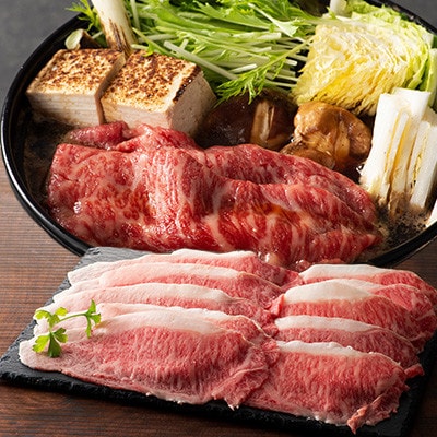 くまもと黒毛和牛「藤彩牛」バラ(カルビ)とロースの2種セット(美里町)【配送不可地域：離島】【1608056】
