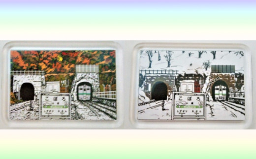 小幌の四季デザイン画「春」＆マグネットセット 
