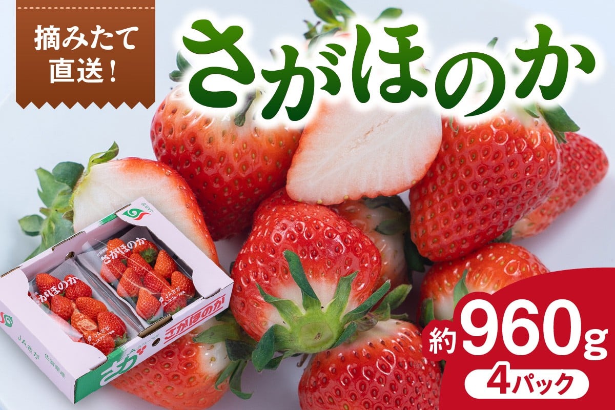 
            佐賀産 さがほのか 4パック 147-B808
          