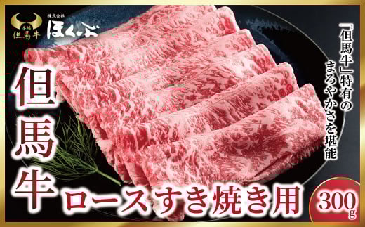 但馬牛ロース すき焼き用 300g【91652】神戸牛 素牛 但馬ビーフ 但馬牛 世界農業遺産 和牛 国産 黒毛和牛 牛肉 お肉 ロース すき焼き しゃぶしゃぶ 但馬牛のほくぶ