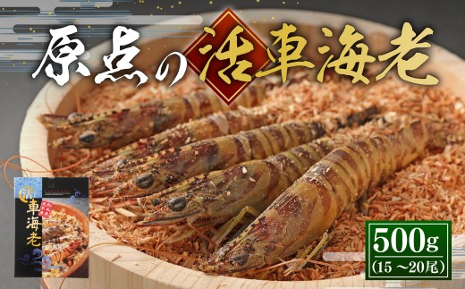 【配送日指定品】原点の車海老 500g （15～20尾） 活き車海老 生えび 海老 エビ えび 車エビ 車海老 活きたまま 熊本県 上天草市【2026年11月30日から2027年2月28日発送予定】