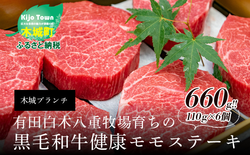 
            木城ブランチ 有田白木八重牧場育ちの黒毛和牛健康モモステーキ 660ｇ  K20_0003_1
          