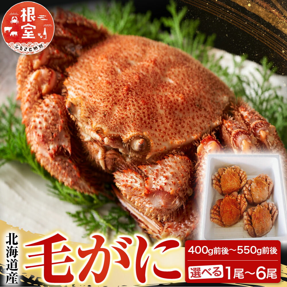 【ふるさと納税】 毛かに 400g 前後 ~ 550g 前後選べる 1 尾 ~ 6 尾 根室 カニ かに 蟹 海鮮 海産 海の幸 毛がに 毛蟹 けがに ケガニ お取り寄せ グルメ ボイル 茹で蟹 茹でがに 茹でガニ 北海道 根室市 ふるさと納税