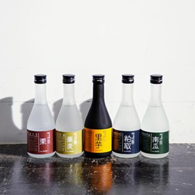 ふるさと納税 津和野町 【エコロジー焼酎・飲み比べ】里芋・栗・かぼちゃ・そば・粕取りの焼酎5種セット