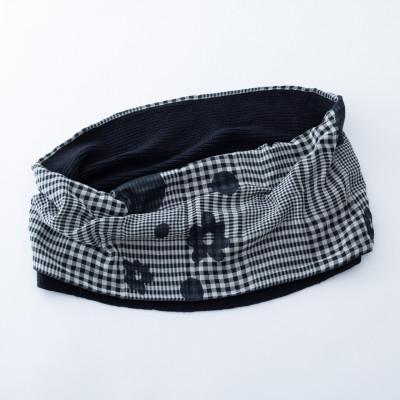 ふるさと納税 見附市 花柄ジャガードスヌード C/#ブラック |  | 01