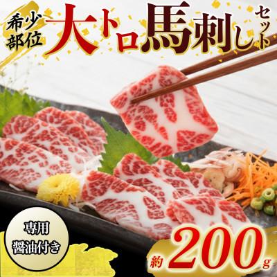 ふるさと納税 阿蘇市 【桜屋】大トロ馬刺し200g (専用醤油付き150ml×1本)(阿蘇市)