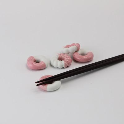 ふるさと納税 嬉野市 肥前吉田焼 箸置き Donut 5個 イチゴミルクセット 【224】
