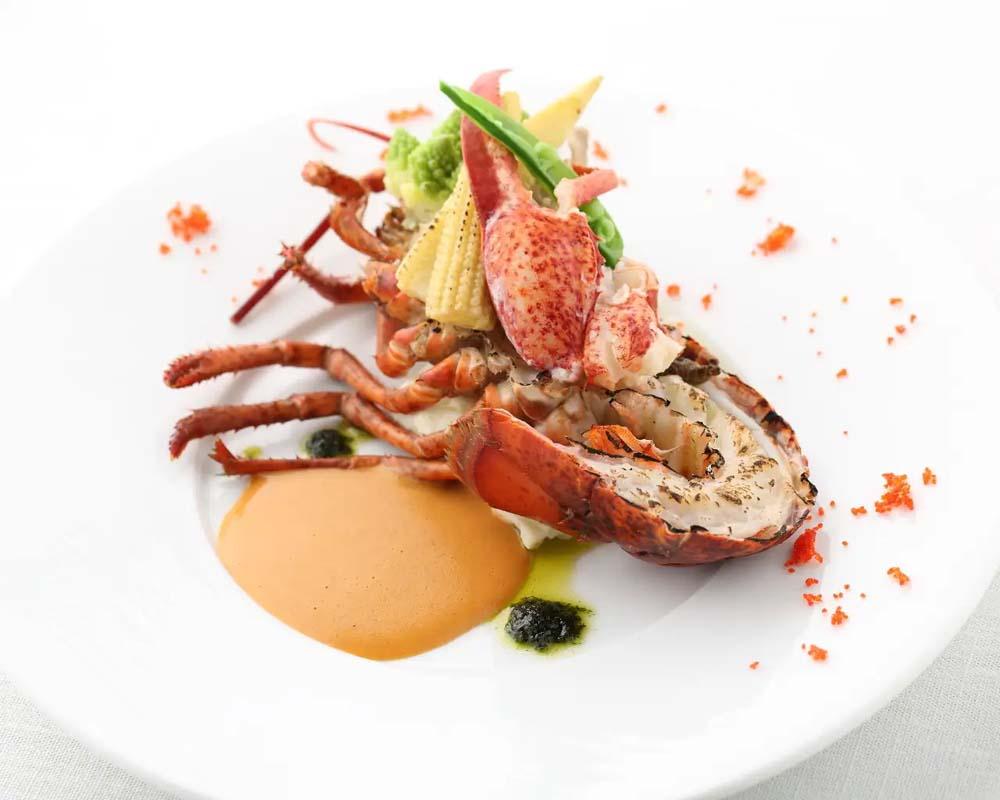 【La mer giki】＜ディナー＞オマール海老コースお食事券2名様分（ぐるなびセレクション） 261009_A-NB045