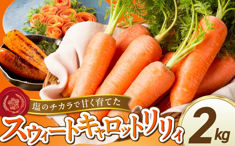 メディア出演多数！！ 【期間限定】 （ お試し ） 鈴盛農園の甘～いにんじん 『スウィートキャロットリリィ』 2kg 人参 甘い ご家庭用 ジュース サラダ スムージー ジューシー 安心 試用 自慢 H022-016