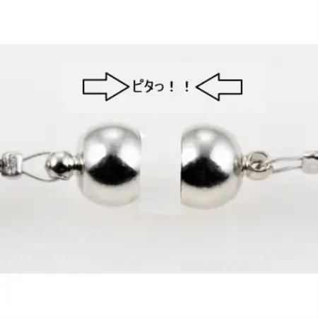 貝パール10mm玉ネックレス2点セット　マグネット留め具　グレー系(ピアス)【配送不可地域：沖縄県】【1748527】