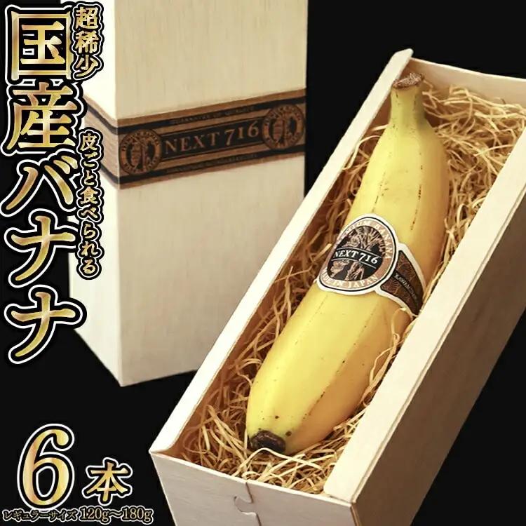 国産バナナNEXT716「6本」レギュラーサイズ【国産 バナナ 無農薬 フルーツ 果物 デザート 朝食 スムージー バナナ】