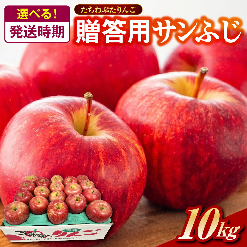 【ふるさと納税】サンふじ 贈答 規格 約 10kg 【選べる配送時期】「たちねぷたりんご」 青森県 五所川原市 12月 1月 2月 発送 フルーツ りんご 林檎 リンゴ ギフト