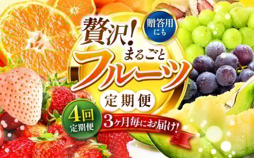 【 定期便 4回 】 3ヵ月毎にお届け！フルーツ定期便！ 高評価 （いちご みかん 不知火 スイカ ぶどう メロン シャインマスカット 梨 柿 アイス クレープ） 1年 フルーツ定期 フルーツ定期便 果物定期便 果物定期 定期便 フルーツ 果物 お試し 旬 取れたて  熊本県 玉名市