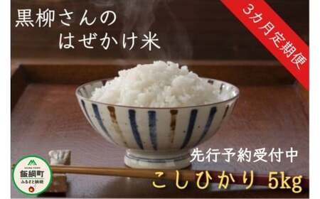 米 コシヒカリ 5kg × 3回 ( 3ヶ月 定期便 )    黒柳孝男 沖縄へは配送不可 【令和6年度収穫分】 2024年11月上旬から発送予定 長野県 飯綱町 [0280]