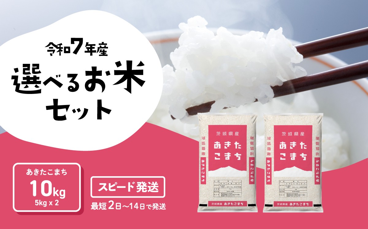 
                  【スピード発送】あきたこまち 10kg 令和7年産 精米 白米 茨城県産 米 お米 すぐ届く すぐ発送 [RA093yai]
                