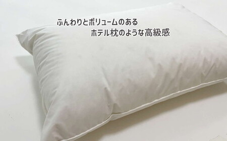 ザ・ホテルピロー 枕カバー付き 50×70cmリサイクルダウン50％ 抗ウィルス加工 ダウンピロー　羽毛 【251-000507-20】【2.6-3】