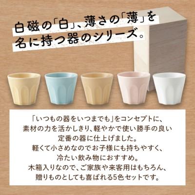 ふるさと納税 瑞浪市 【美濃焼】miyama.　haku110ccカップ五色組 |  | 01