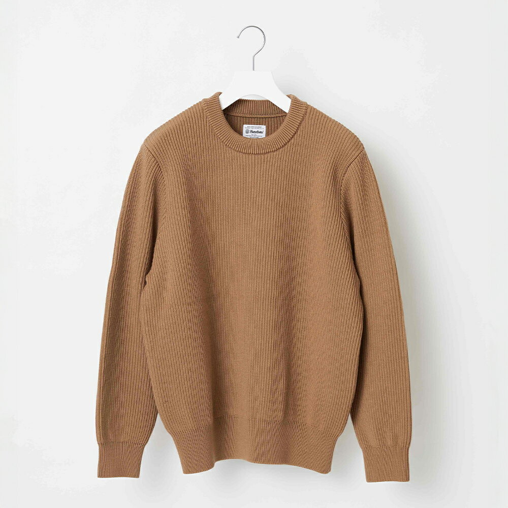 【ふるさと納税】 ≪順次発送≫ EX FINE WOOL RIB KNIT PULLOVER CAMEL キャメル ニットプルオーバー 服 洋服 ユニセックス メンズ レディース ブランド 山形県 山辺町 送料無料 yt-epxxc-sn ※沖縄・離島への配送不可