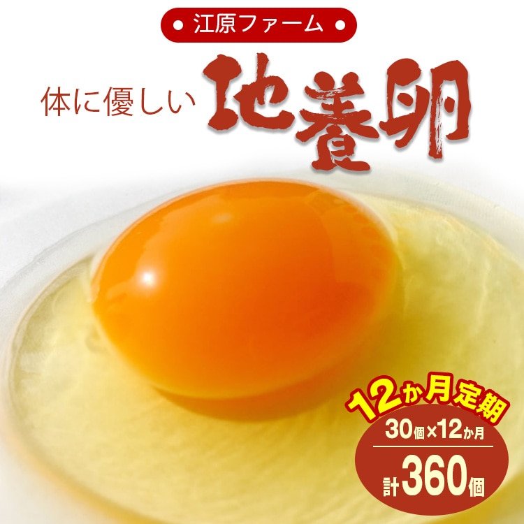 【定期便12か月】江原ファーム　体に優しい地養卵（30個） | 卵 定期便 30個 玉子 たまご タマゴ 生卵 鶏卵 生みたて 産みたて 地養卵 新鮮 濃厚 健康 TKG たまごかけごはん ご飯のお供 国産 ギフト 贈答 贈り物 お中元 お歳暮 プレゼント 茨城県 古河市 直送 農家直送 産地直送 _AG15