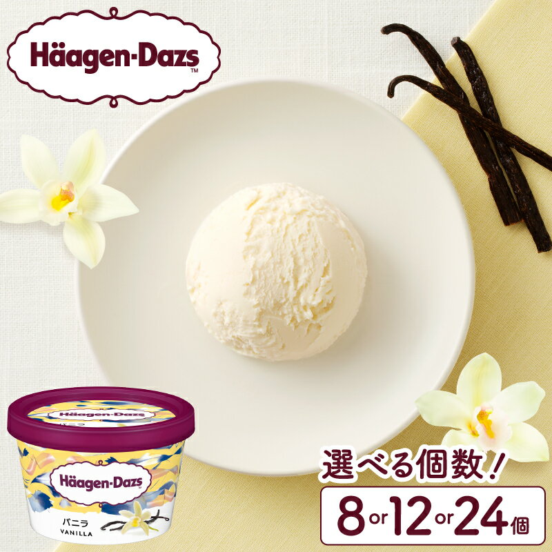 ハーゲンダッツ バニラ ミニカップ 8個 セット 詰め合わせ 110ml カップ アイス アイスクリーム 高級アイス バニラアイス HaagenDazs 国産 浜中町産牛乳 ミルク お取り寄せ お取り寄せスイーツ 北海道 浜中町 冷凍 送料無料