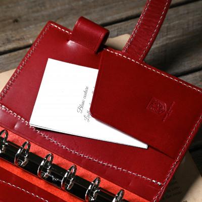 ふるさと納税 長浜市 本革ミニ6穴サイズシステム手帳 15mmリング【コニャック(琥珀色)】 |  | 02