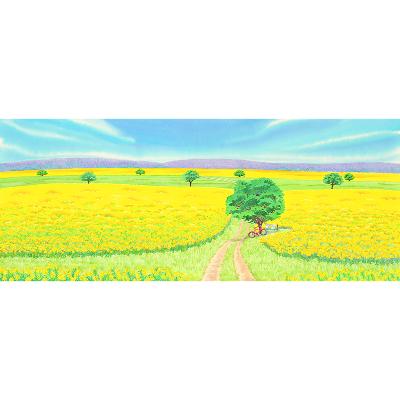 ふるさと納税 川口市 栗乃木ハルミ版画額装品「菜の花の道」 |  | 01