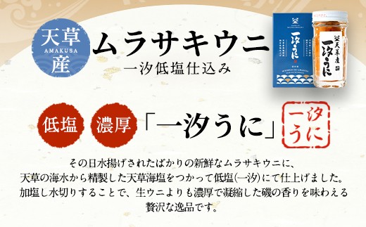 天草産ムラサキウニだらけ　豪華2本セット　(一汐低塩仕込み/60g)