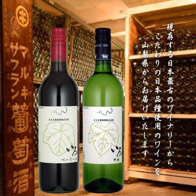 ふるさと納税 山梨県 まるき葡萄酒 いろ甲州&ベーリーA 2本セット |  | 01