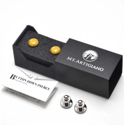 ふるさと納税 加賀市 ボタンダウンピアス　Color 朱 |  | 03