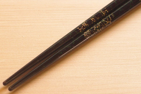 津軽塗 唐塗箸 [唐塗 黒 / 中箸]