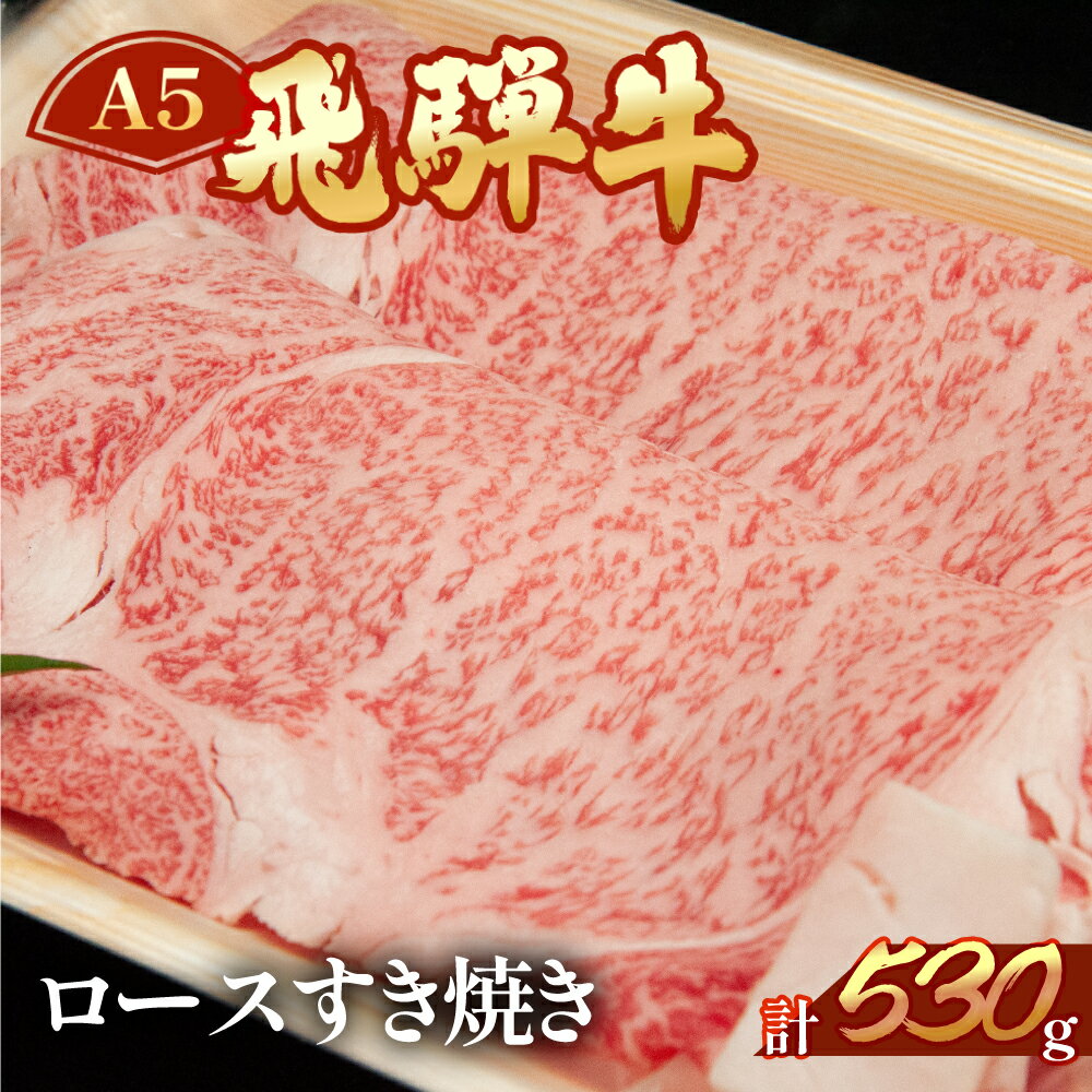 【ふるさと納税】A5 飛騨牛 ロース すき焼き 530g 霜降り 【冷凍】　冷凍配送 下呂温泉 おすすめ 牛肉 肉 和牛 赤身 人気 ブランド牛 肉ギフト 国産 贈答品 すき焼き用 すきやき ギフト 和牛 30000円　3万円 岐阜県 下呂市