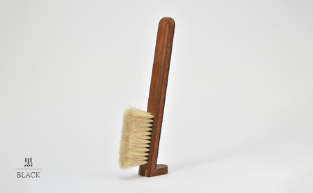 STAND BRUSH ／ 印伝・黒　紫　赤 ブラシ 卓上ブラシ 洋服ブラシ 馬毛 工芸品 日本製 墨田区 東京 黒