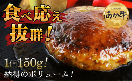 【定期便 全3回】肥後の赤牛ハンバーグ150g×10個 阿蘇牧場 熊本県 阿蘇市