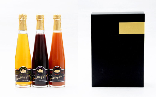 北海道サイダー 3本 セット 3種 300ml×各1本 | 飲料 ドリンク スパークリング トマト グレープ 炭酸 北海道産