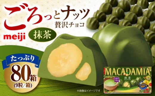 明治 マカダミアチョコレート抹茶 9粒×80箱 お菓子 おかし デザート チョコレート チョコ マカダミア マカダミアチョコレート ナッツ ロースト 業務用 大容量 箱 個袋 個包装 小分け シェア 明治 meiji ギフト プレゼント 人気 定番 おすすめ 美味しい バレンタイン ホワイトデー 大阪府高槻市/株式会社 丸正高木商店[AOAA036]