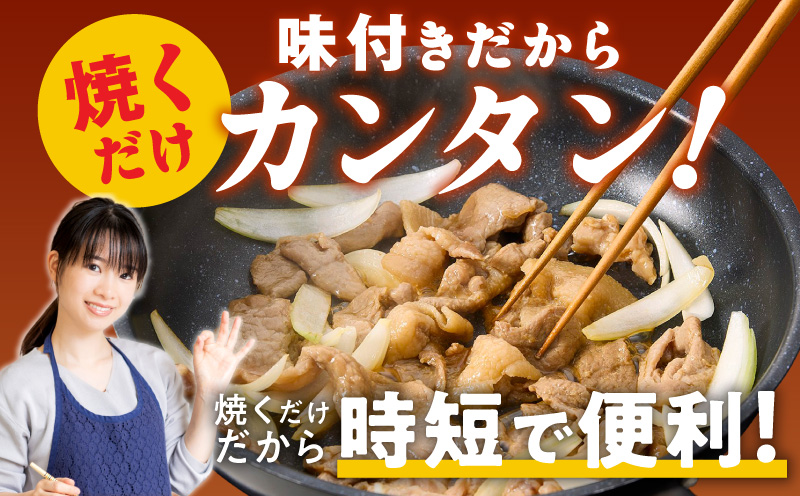 生姜焼き用 栗豚 切り落とし 900g【たれ漬け 小分け 300g×3P 豚肉 スライス 焼くだけ】 G3345