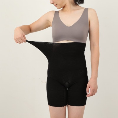 シルク腹巻きパンツ インナー スパッツ ブラック