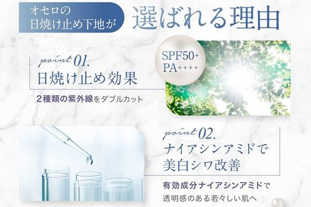 OTHELLO オセロ【日焼け止め、化粧下地】30g×2本 美白 シワ 改善 皮膚科医が注目のナイアシンアミド 下地 顔用 シミ 保湿 医薬部外品 SPF50+ PA++++