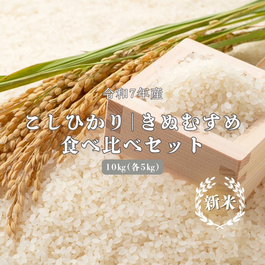 【ふるさと納税】令和7年産　米 しまね川本 こしひかり きぬむすめ 食べ比べセット各5kg（計10kg） 島根県 川本町産 コシヒカリ 老舗米屋 厳選 藤屋