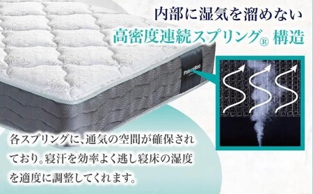 フランスベッド テレス02C 脚付きタイプ セミダブル マットレス付き V-129