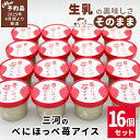 【ふるさと納税】★新商品・先行予約★マーブルアイスのべにほっぺ苺アイス 16個入り 80ml 生乳 牛乳 ミルク スイーツ アイスクリーム 信州 搾りたて アイス いちご イチゴ 紅ほっぺ ストロベリー いちごミルク 10000円