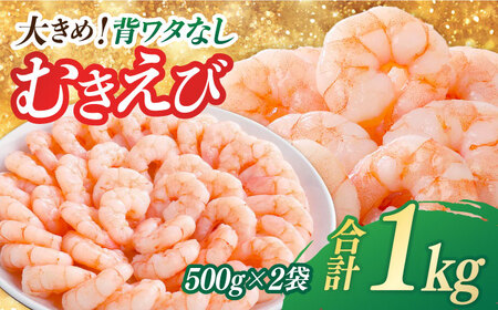 背ワタ除去済み！ぷりぷりむきえび 計1kg（500g×2） 吉野ヶ里町/EBI研究所 えび エビ 海老 海鮮 エビチリ エビマヨ グラタン シーフード 背ワタ処理 バラ 時短 [FDE001]