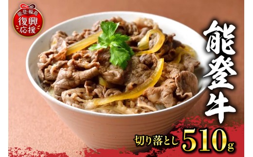 【配送指定不可】能登牛　切り落とし（510g、冷凍）