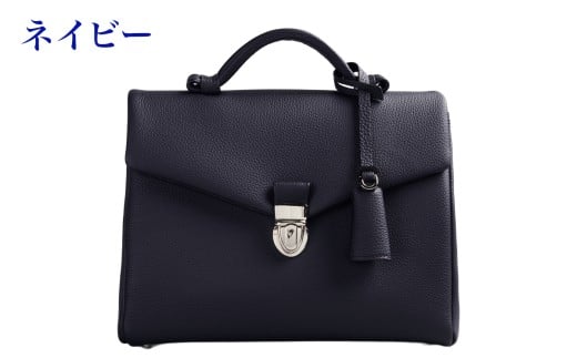 ミニサイズ・ハンドバッグ (1気室) レイロウ28 ネイビー【1293-GMS】｜革製品 本革 レザー レディース 小さめ カバン 鞄 バッグ 国産 [1009]