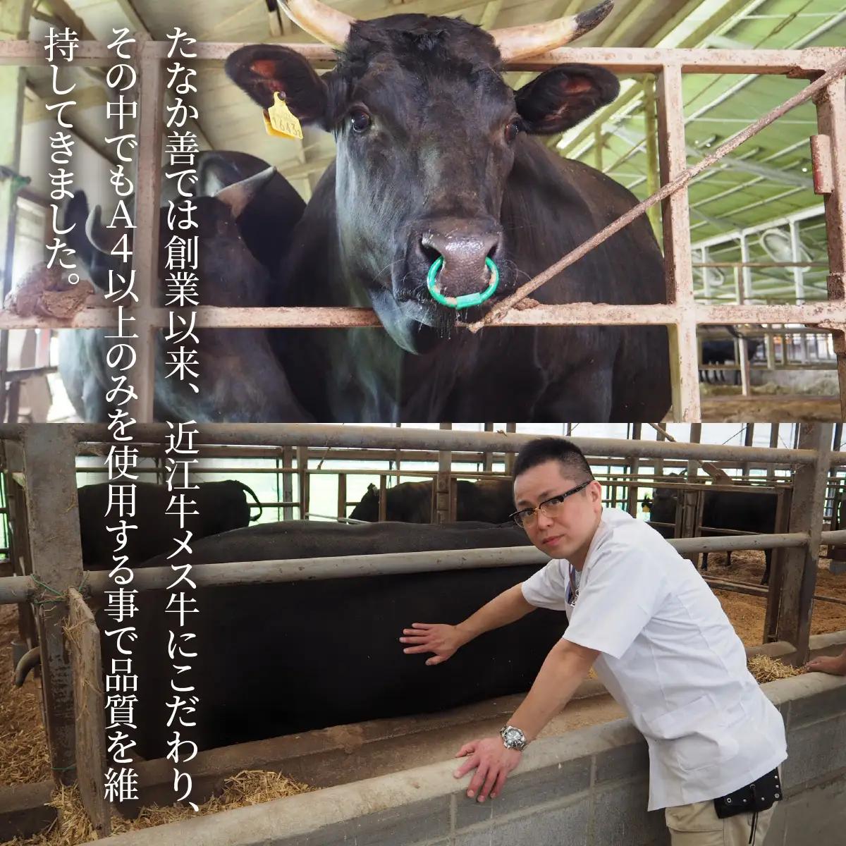 近江牛 たなか善 すき焼き・しゃぶしゃぶ用スライス 約500g | モモ 切り落とし 切落し 切り落し スライス すき焼き しゃぶしゃぶ 国産 冷蔵 肉 牛肉 ブランド 和牛