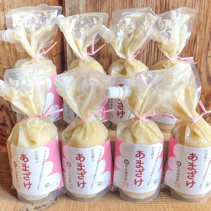 中木屋本店のあまざけセット（8個）【甘酒 ノンアルコール 300g 8個 濃縮 米糀 甘み 発酵食品 甘味飲料 小分け 飲料 お味噌屋】