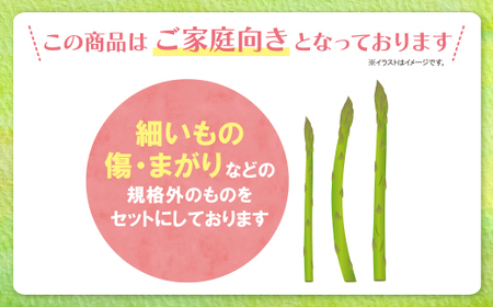 W18-21 【訳あり】清流・有機肥料使用 アスパラガス(春芽) 1kg 【2026年4月より順次出荷】